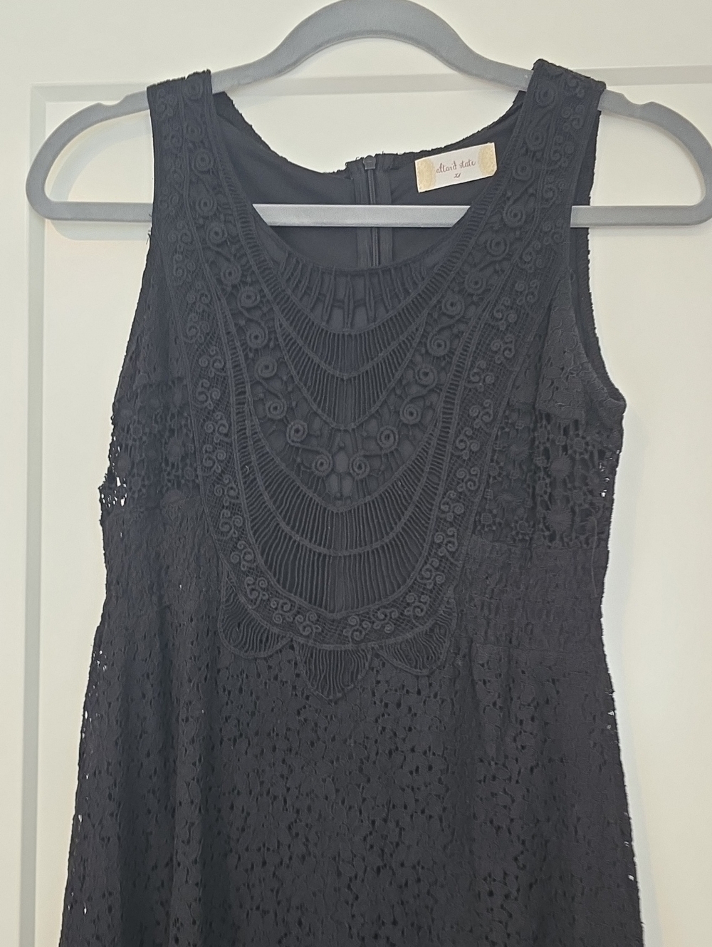 Altar'd State Black Crochet Lace Tank Dress